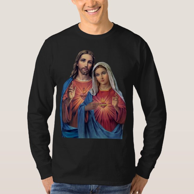 T-shirt Coeurs de Jésus et Marie très proches (Devant)