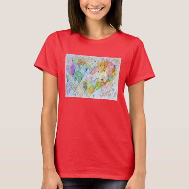 T-shirt Coeurs de la communauté Couleur Amour Artiste Chem (Devant)