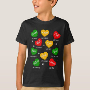 T-shirt Cœurs de l'histoire noire rétro Rêvent comme les f