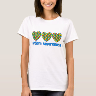 T-shirt Coeurs de puzzle de sensibilisation sur l'autisme