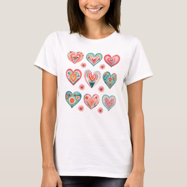 T-shirt Coeurs de Saint-Valentin (Devant)