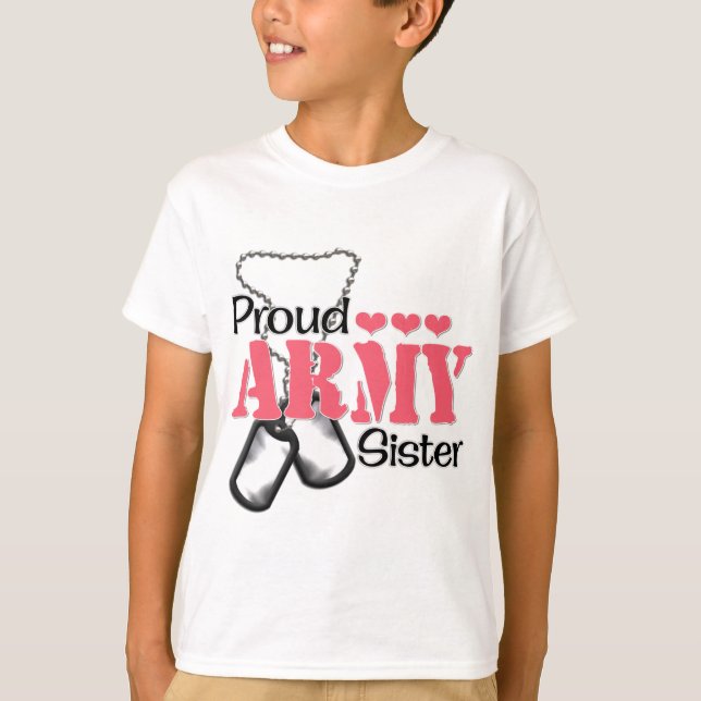 T-shirt Coeurs de soeur d'armée (Devant)