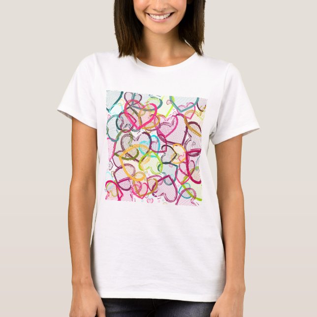 T-shirt Coeurs de sucrerie (Devant)
