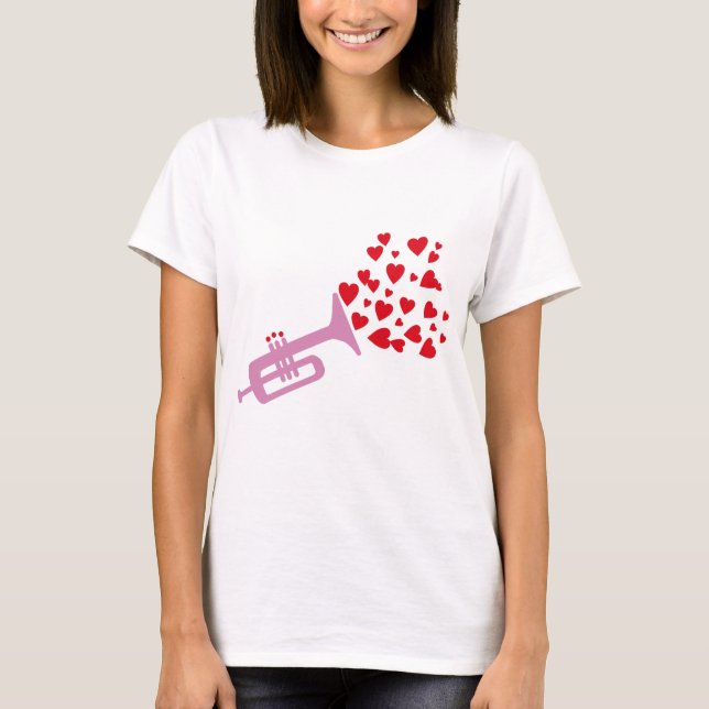 T-shirt Coeurs de trompette (Devant)