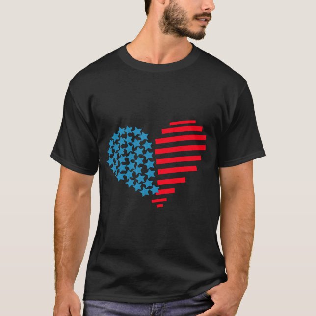 T-shirt cœurs du 4 juillet (Devant)