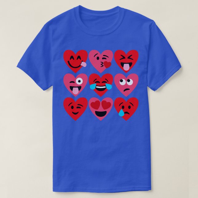 T-shirt Coeurs Emoji (Design devant)