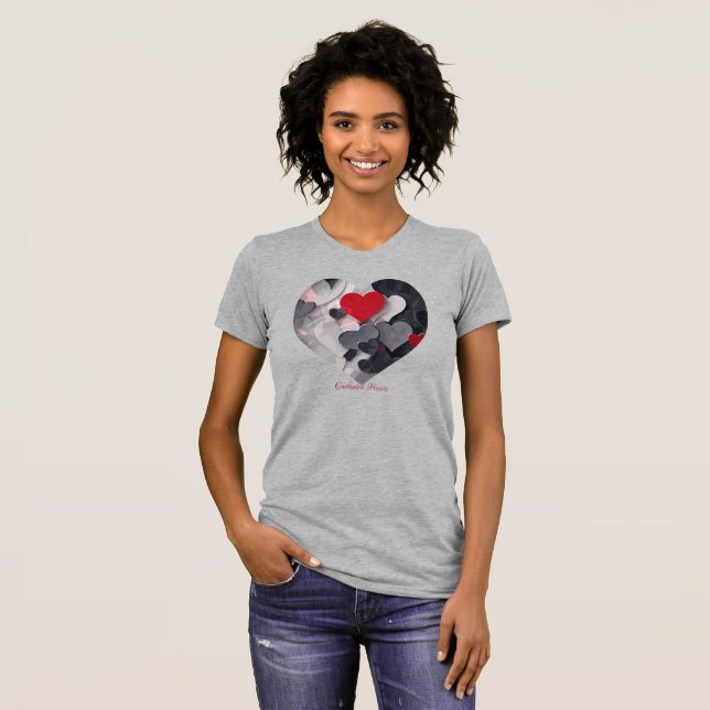 T-shirt Coeurs enchantés (Devant entier)