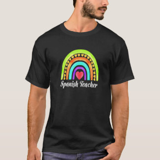 T-shirt Coeurs et arcs-en-ciel de l'enseignant espagnol Pr