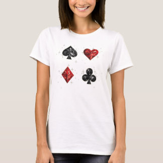 T-shirt Coeurs et chemise de carte de jeu de pelles