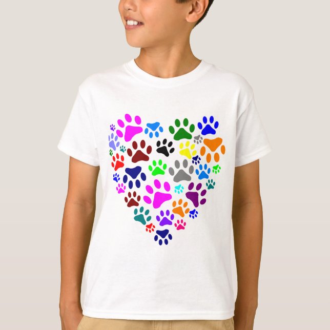 T-SHIRT COEURS ET PATTES (Devant)