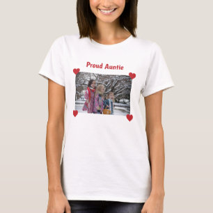 T-shirt Coeurs Fier Tante Amour Personnaliser Photo Faire