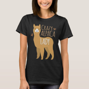 T-shirt Coeurs fou Alpaca Lady Funny mignon Amoureux anima
