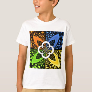 T-shirt Coeurs Iridescente Polka sans soudure Point Art Ab
