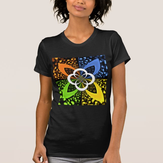 T-shirt Coeurs Iridescente Polka sans soudure Point Art Ab (Devant)