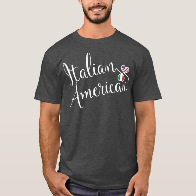 T-shirt Coeurs italiens-américains (Devant)