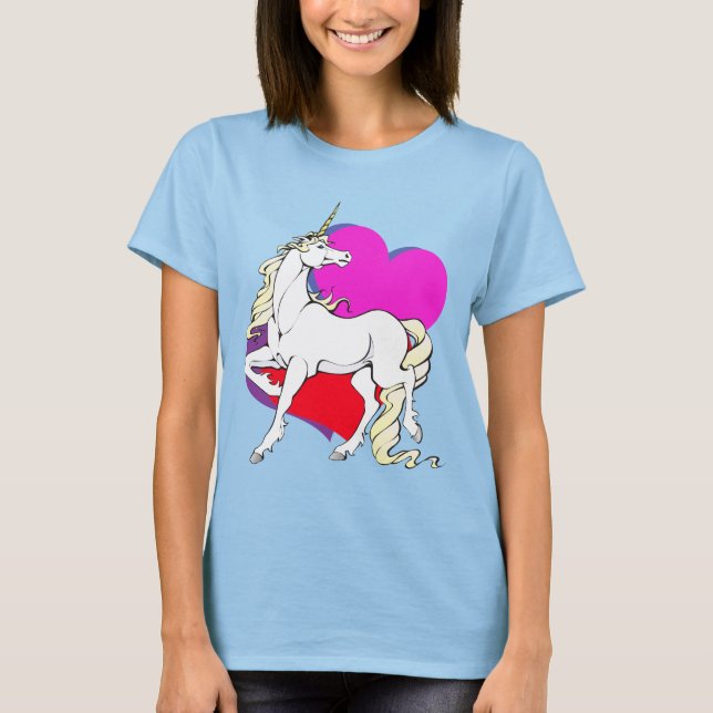 T-shirt coeurs, licorne 1 (Devant)