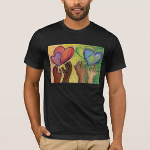 T-shirt Coeurs & Mains Aimer Diversité Art Chemises person