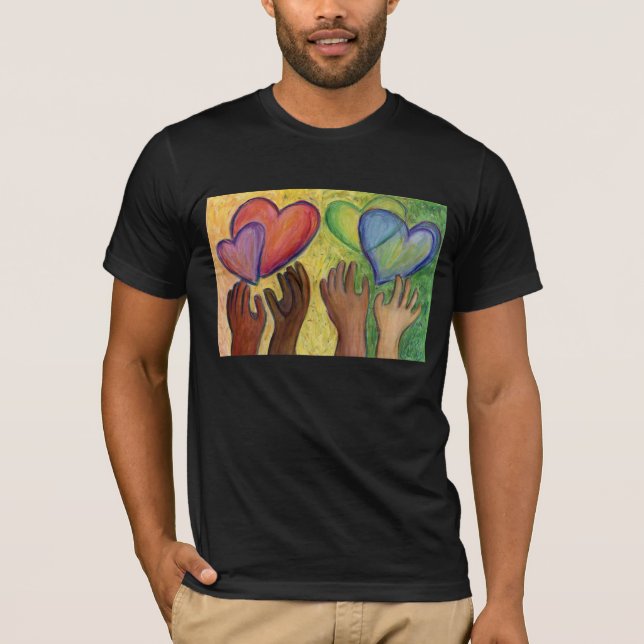 T-shirt Coeurs & Mains Aimer Diversité Art Chemises person (Devant)