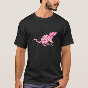 T-shirt Coeurs mignons Rat Animaux amusants Jour des Valen