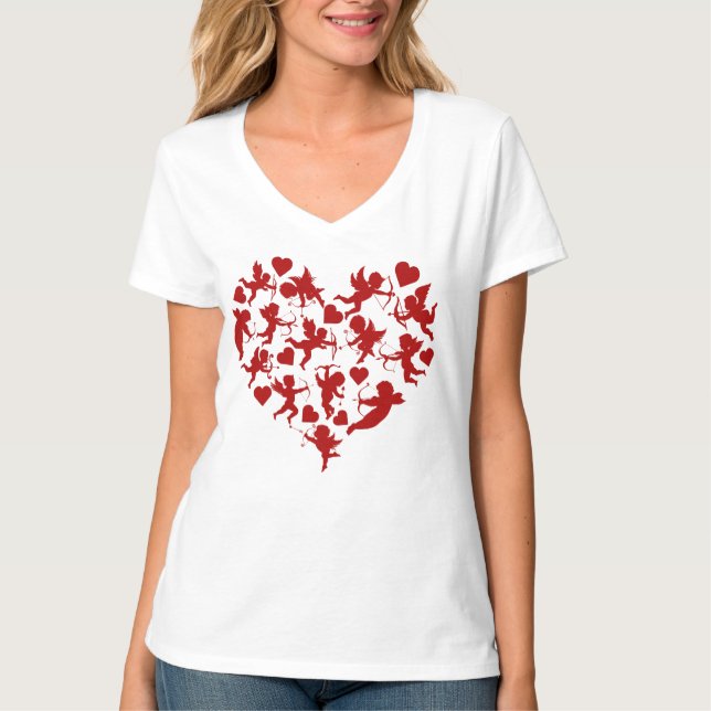 T-shirt Coeurs mous Saint Valentin Romantique (Devant)