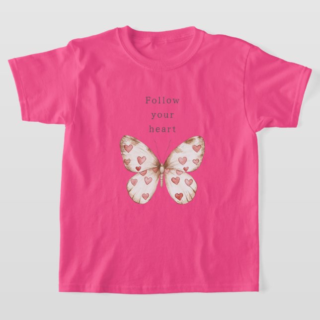 T-shirt Coeurs papillons (Poser)