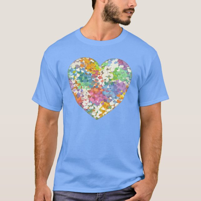 T-shirt Coeurs Pastel Confetti (Devant)