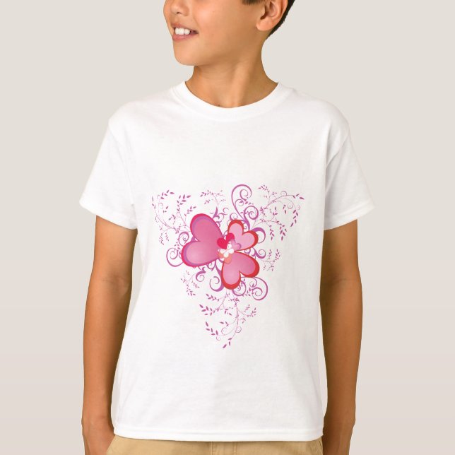 T-shirt Coeurs roses (Devant)