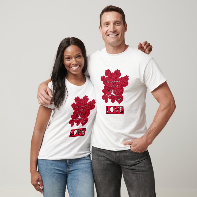 T-shirt Cœurs rouges (Unisexe)