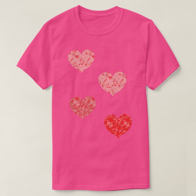 T-shirt Coeurs rouges (Design devant)