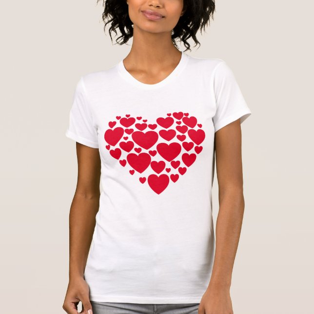 T-shirt Coeurs rouges (Devant)