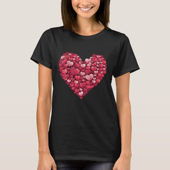 T-shirt Coeurs rouges mignons (Devant)