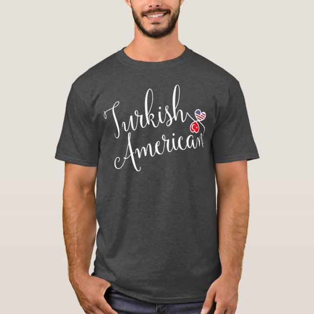 T-shirt Coeurs Turcs-Américains (Devant)