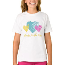 Coeurs turquoise, rose et jaune