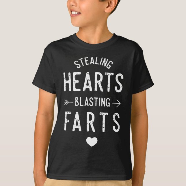 T-shirt Cœurs volés pets explosifs Saint-Valentin drôle D (Devant)