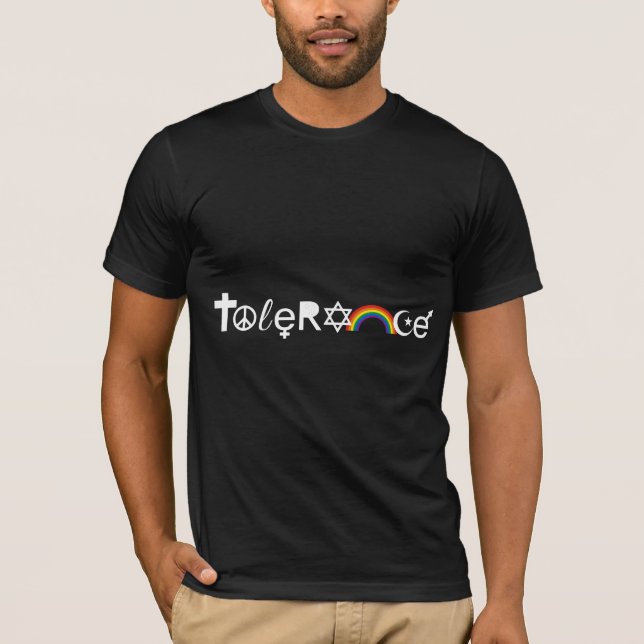T-SHIRT COEXISTEZ AVEC LA TOLÉRANCE (Devant)