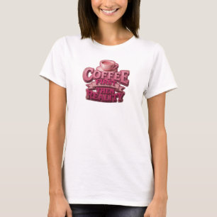 T-shirt COFEE D'ABORD PUIS RÉALITÉ Mode Art