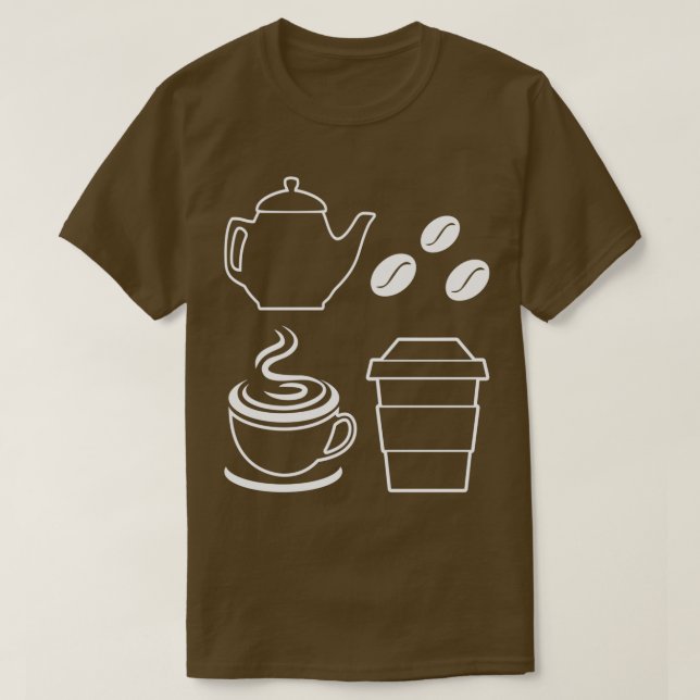 T-shirt Coffee Beans Coffee Elements Coffee Lover Graphism (Design devant)