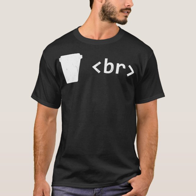 T-shirt Coffee Break for Software Developers - J'ai besoin (Devant)