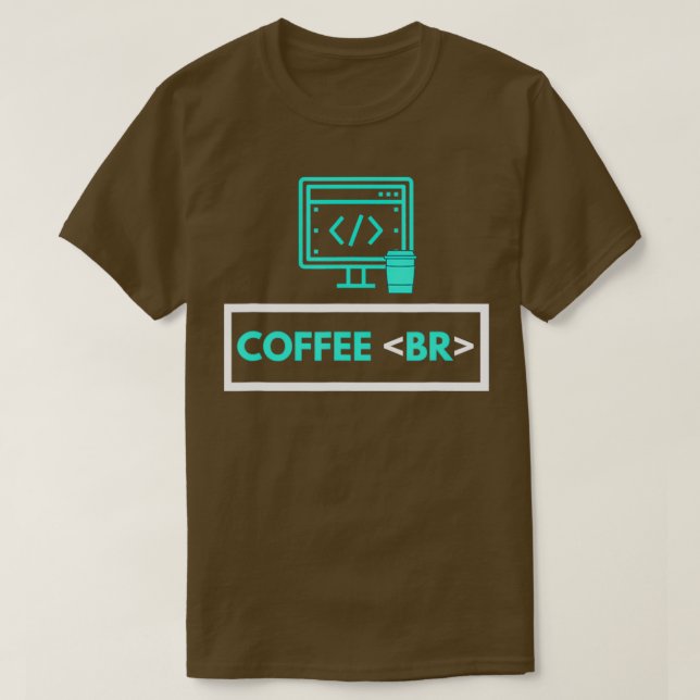 T-shirt Coffee Break Software Developer Computer Coding Co (Design devant)