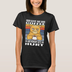 T-shirt Coffee Cats Dit Donne-Moi Du Café Et Personne N'A
