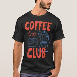 T-shirt Coffee Club Retro Coffee Graphic Pour Amateur De C