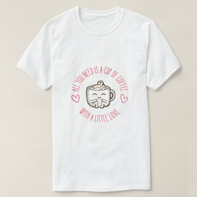 T-shirt Coffee cup (Design devant)