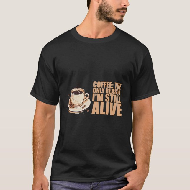 T-shirt Coffee Cup Barista Coffein Matin Drôle Sarcastique (Devant)