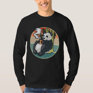 T-shirt Coffee drinking panda