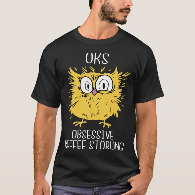 T-shirt Coffee Espresso Coffee  Owl Men Women (Devant)