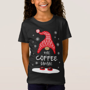 T-Shirt Coffee Gnome Correspondant Famille Costume de Noël
