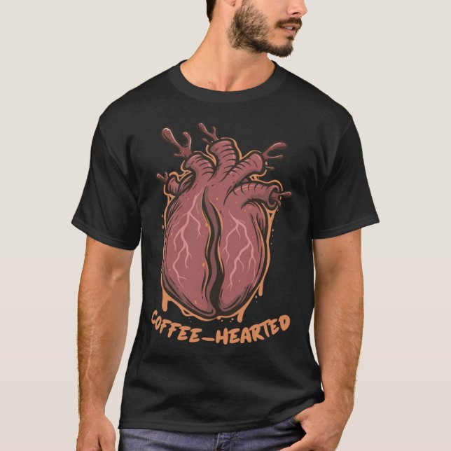 T-shirt Coffee Hearted Heart Anatomy Caffeine Coffee Lover (Devant)