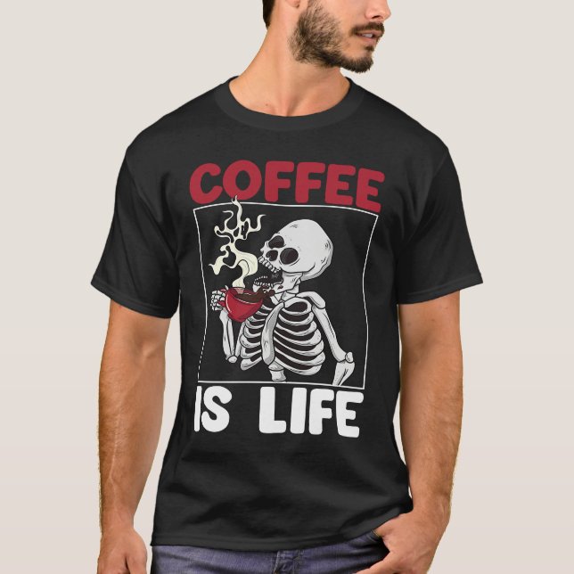 T-shirt Coffee Is Love Scary Pirates Skull Women  Pirates  (Devant)