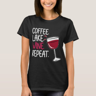 T-shirt Coffee Lake Vin Boire Boissons Dit Graphique