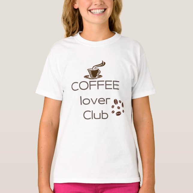 T-shirt Coffee Lover Club - Parfait pour le café (Devant)